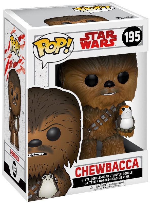 Figurine Pop! Star Wars - Chewbacca avec Porg (195)