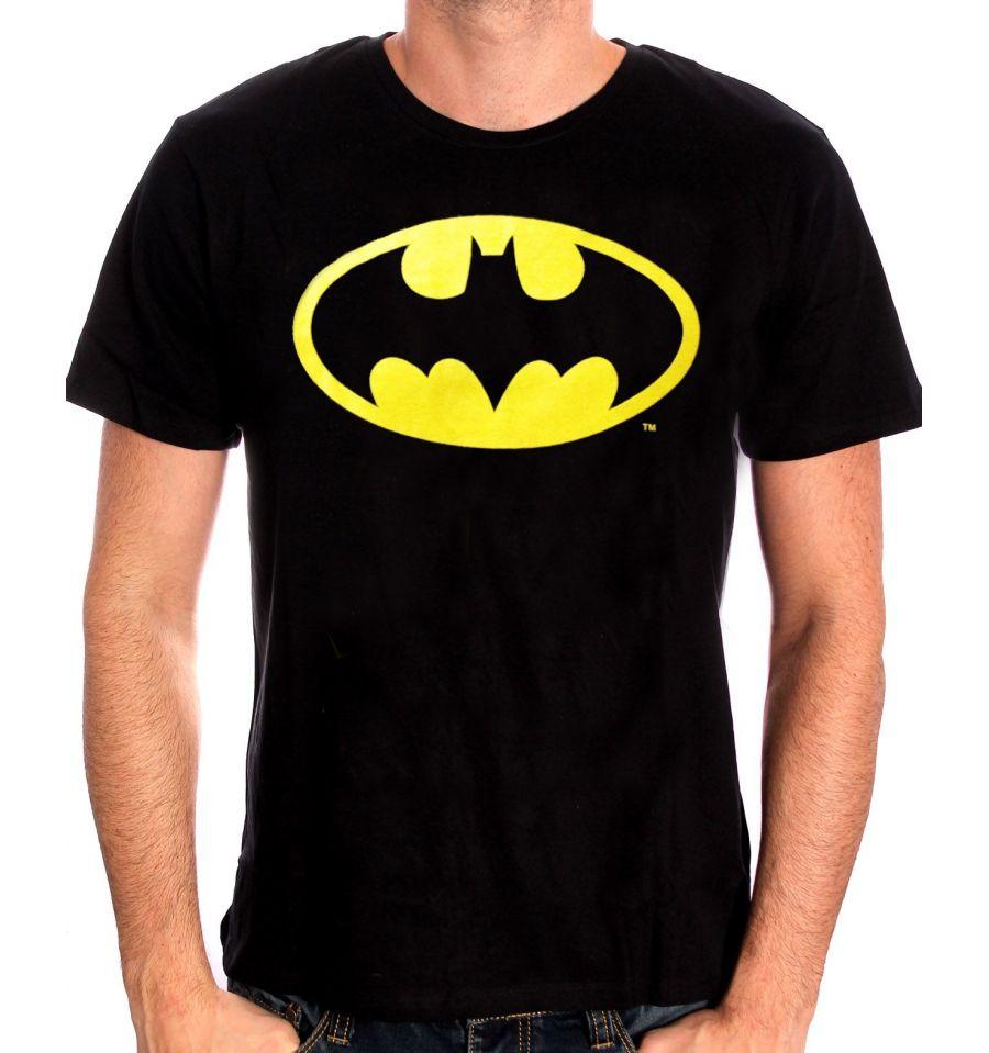 T-Shirt Batman - Homme - DC Comics - Classic Logo - S, Noir