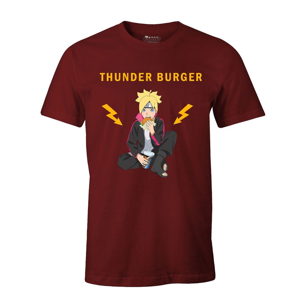 T-Shirt Boruto - Thunder Burger - S, Bordeaux