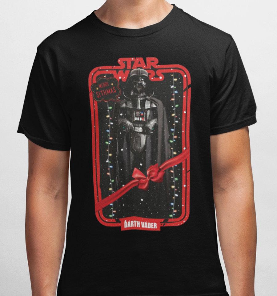 T-Shirt Dark Vador - Homme - Star Wars - Merry Sithmas - S, Noir