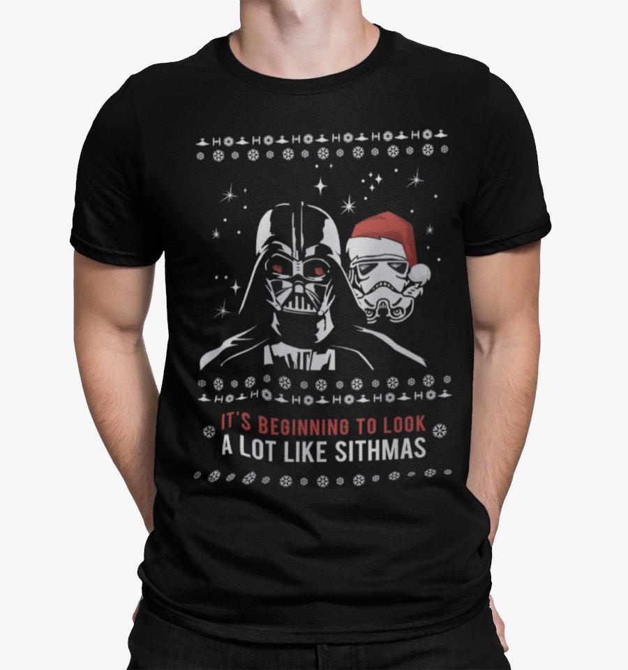 T-Shirt Dark Vador - Homme - Star Wars - Sithmas - S, Noir