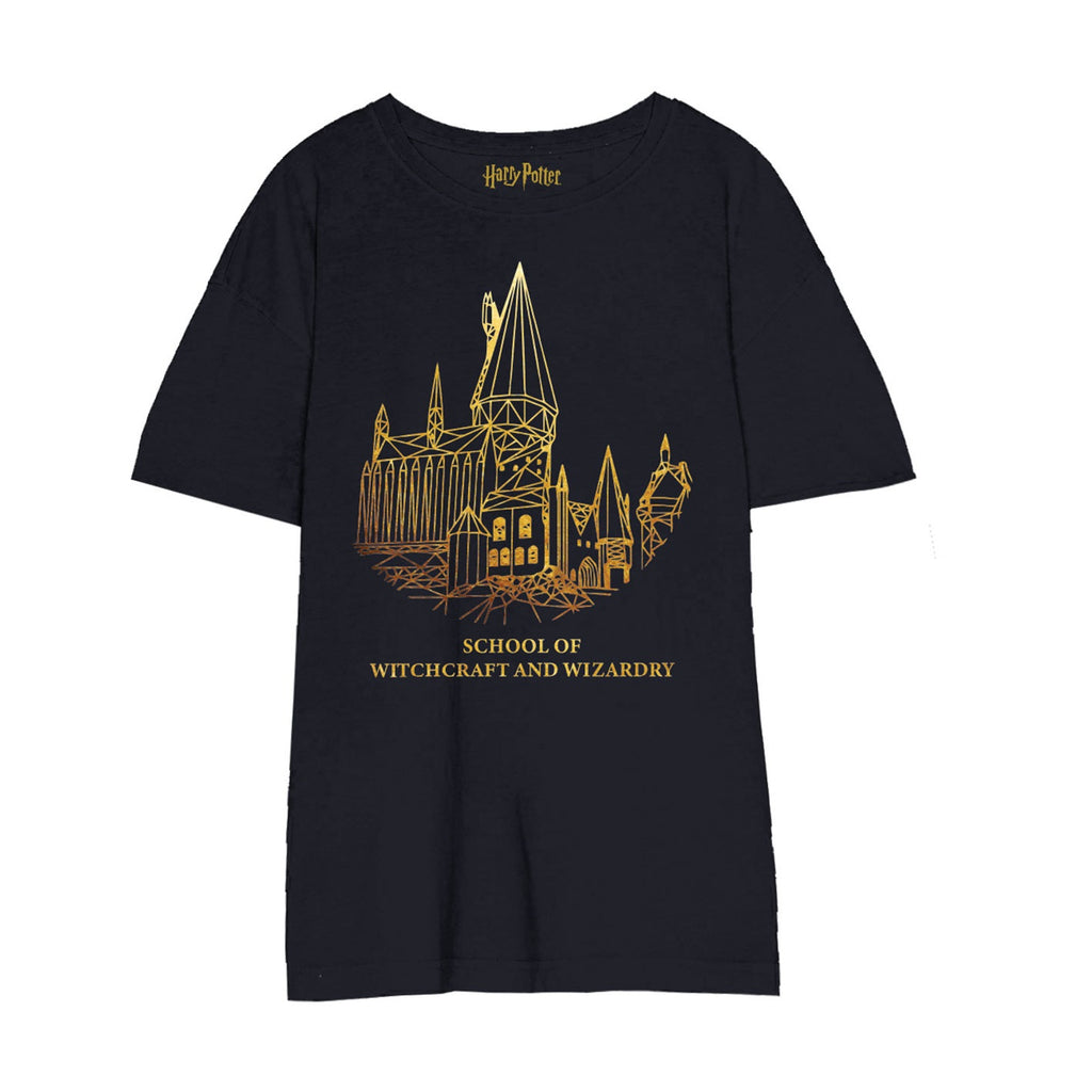 T-Shirt Poudlard doré - Femme - Harry Potter