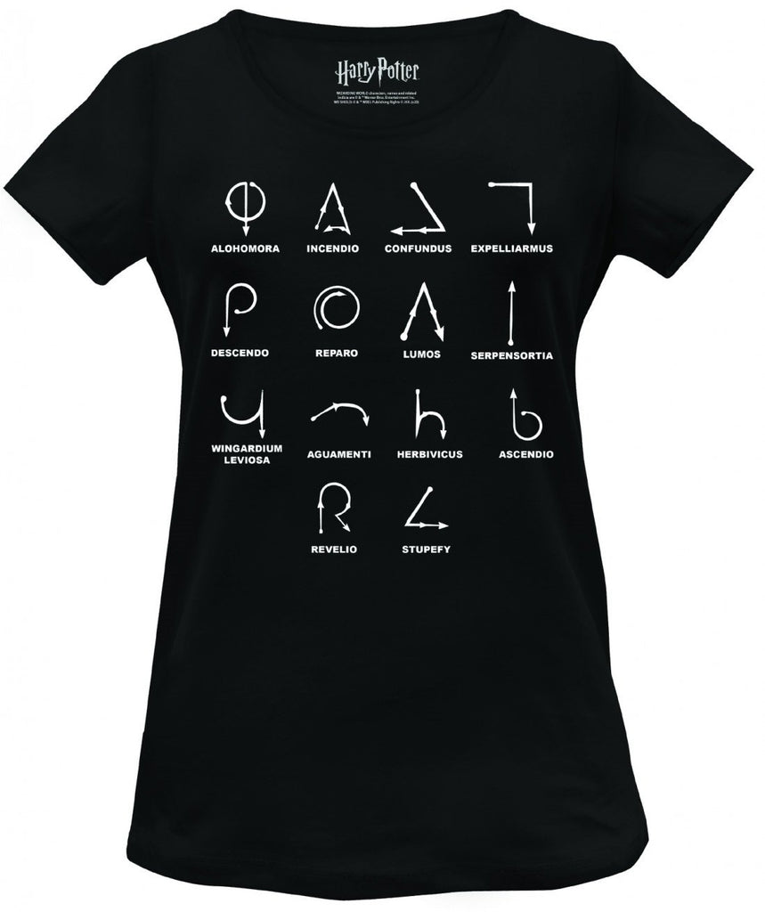T-Shirt Formules Magiques - Harry Potter - Femme - S, Noir