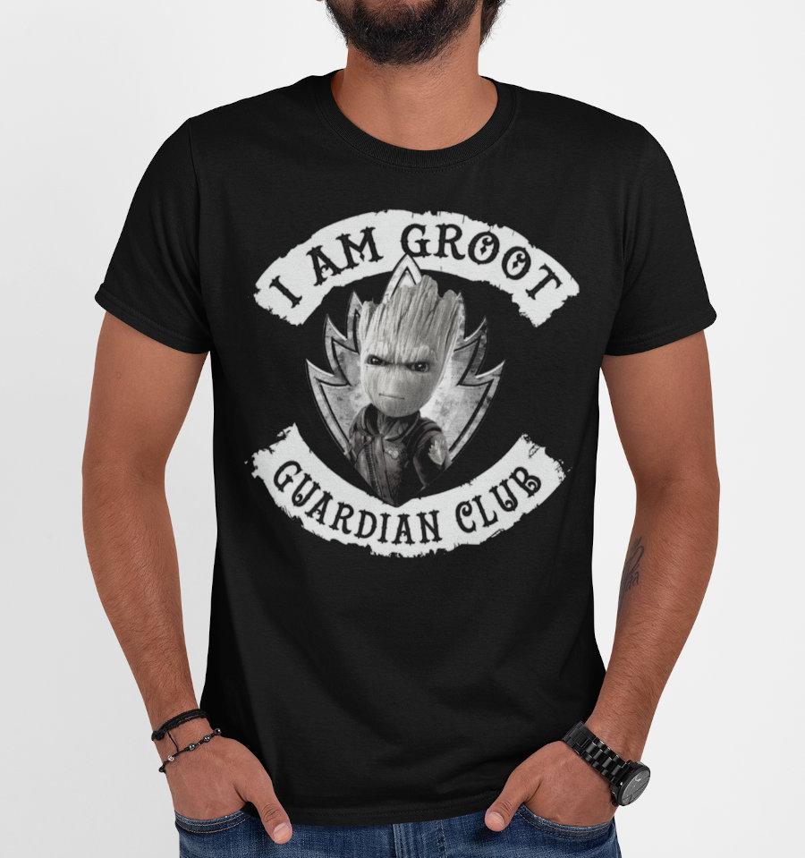T-Shirt Groot - Homme - Marvel - Gardiens de la Galaxie - Guardian Club - S, Noir