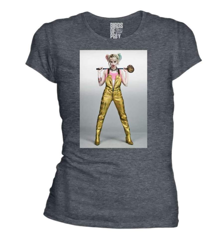 T-Shirt Harley Quinn - Femme - DC Comics - Bad Pose - S, Anthracite chiné