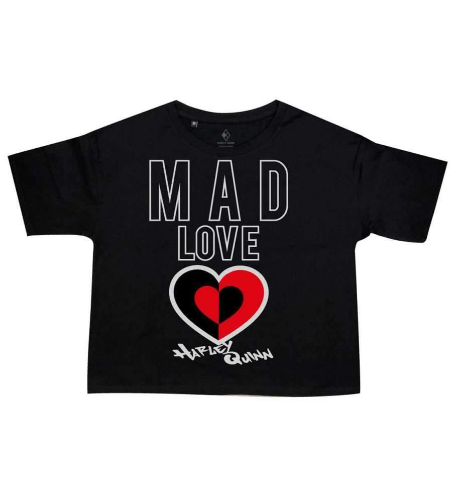 T-Shirt Harley Quinn - Femme - DC Comics - Mad Love - S, Noir