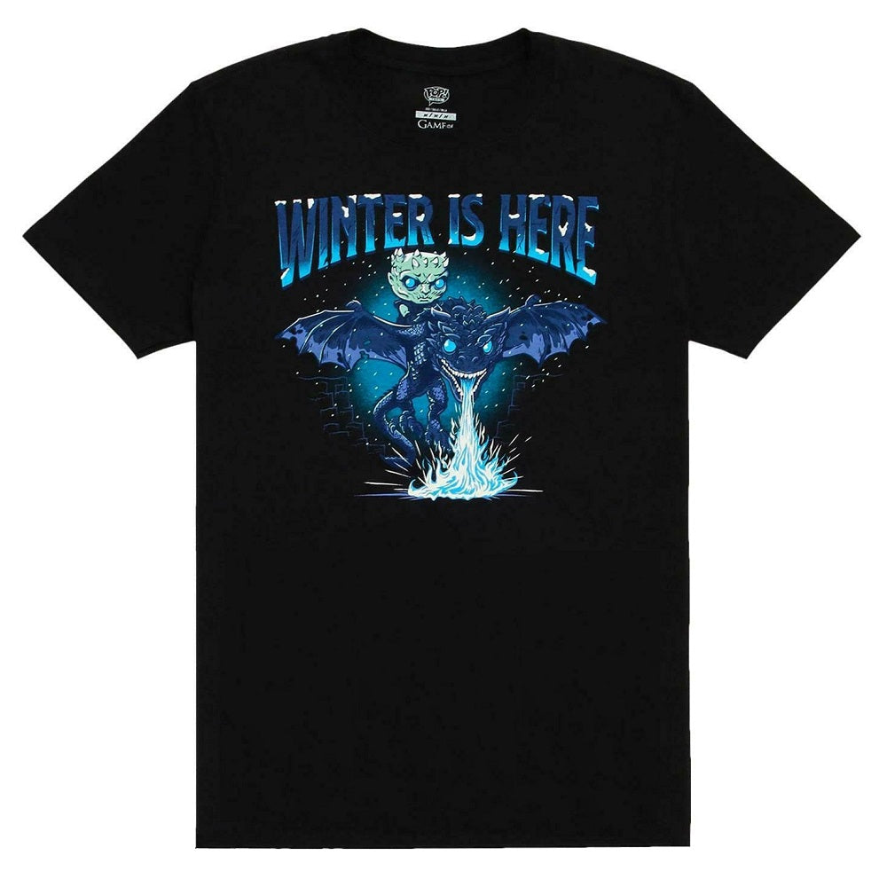 T-Shirt Pop! Viserion et le Roi de la Nuit - Game of Thrones - S, Noir