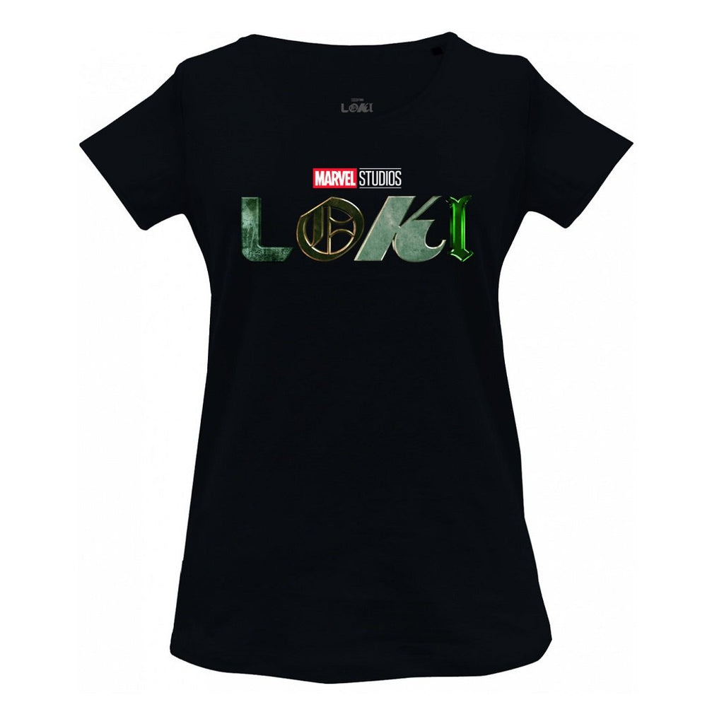 T-Shirt Loki - Femme - Marvel - Logo - S, Noir