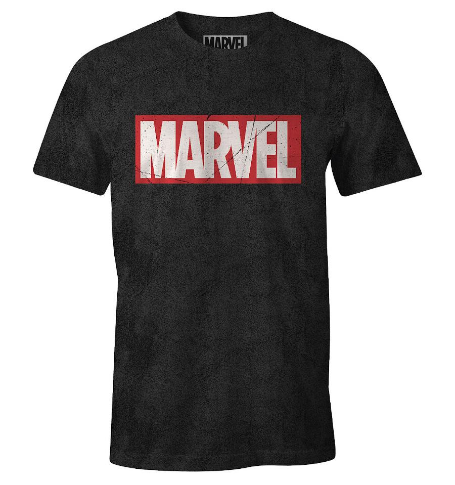 T-Shirt Marvel - Homme - Logo Vintage - S, Noir