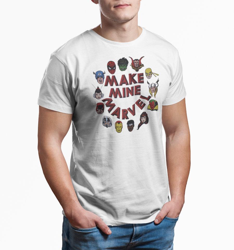 T-Shirt Marvel - Homme - Make Mine - S, Blanc