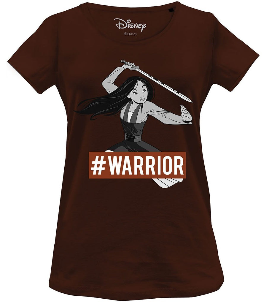 T-Shirt Mulan - Femme - Disney - #WARRIOR - S, Bordeaux