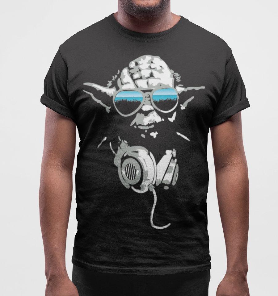 T-Shirt DJ Yoda - Star Wars - Homme - S, Noir